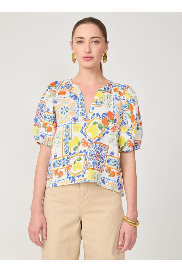 Gilner Farrar Callie Blouse - Naples Print