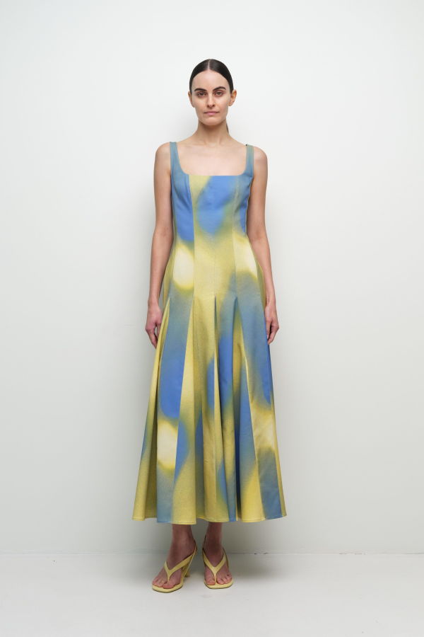 Jonathan Simkhai Lara Midi Dress - Golden Hour Twilight