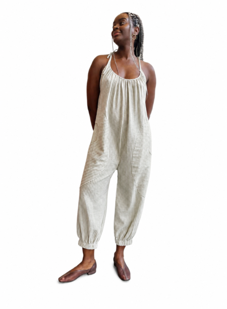 Suzie Kondi The Giorgi Terry Tank Jumpsuit - Navy | Garmentory