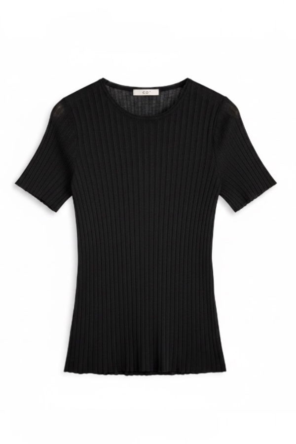 Co Mixed Rib T Shirt