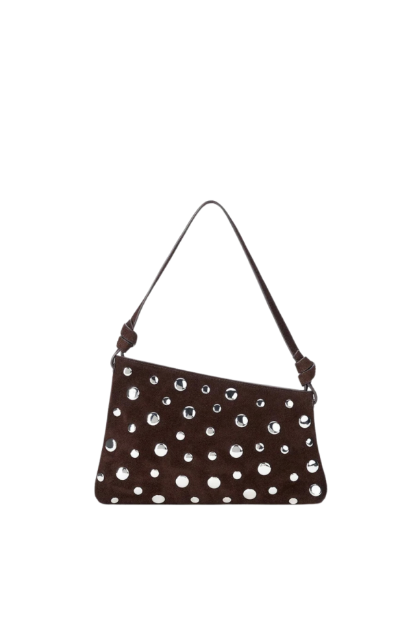 Staud Dani Mini Shoulder Bag - Espresso Studs
