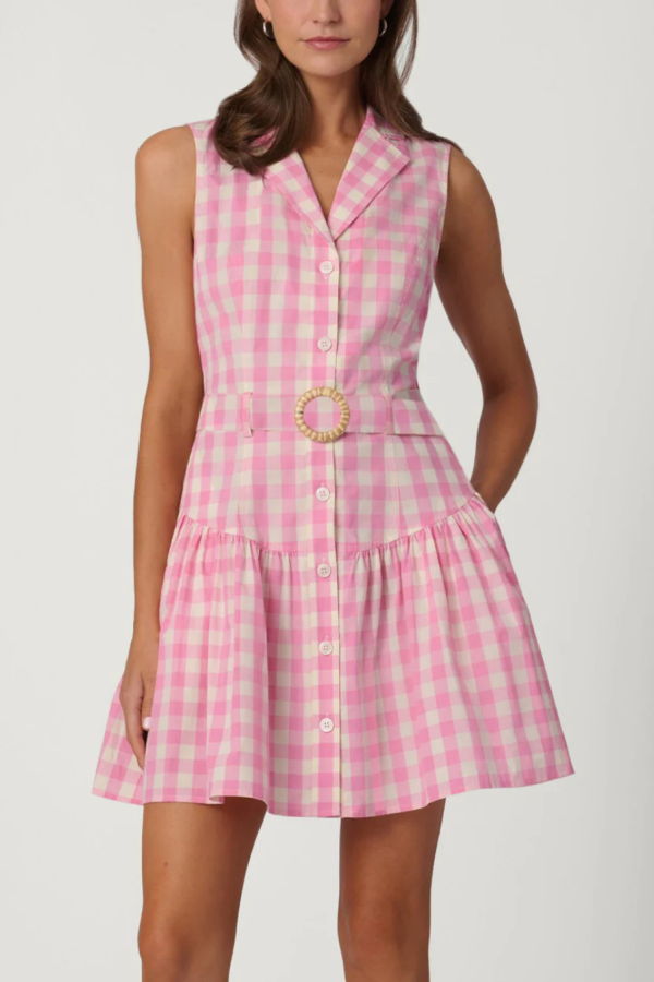 Shoshanna Natalia Dress - Peony/Optic