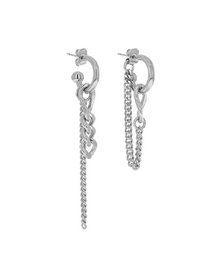 Justine Clenquet ALAN EARRINGS - PALLADIUM | Garmentory