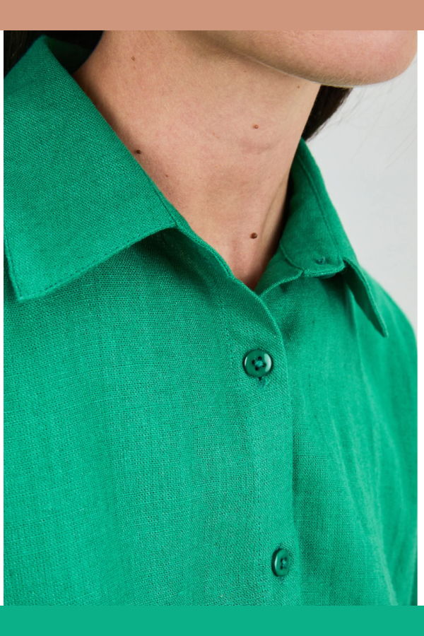 Brava Boxy Squared Blouse - Green