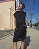 LWN Pinch Shift Floral Textured Cotton Dress - Thumbnail 2