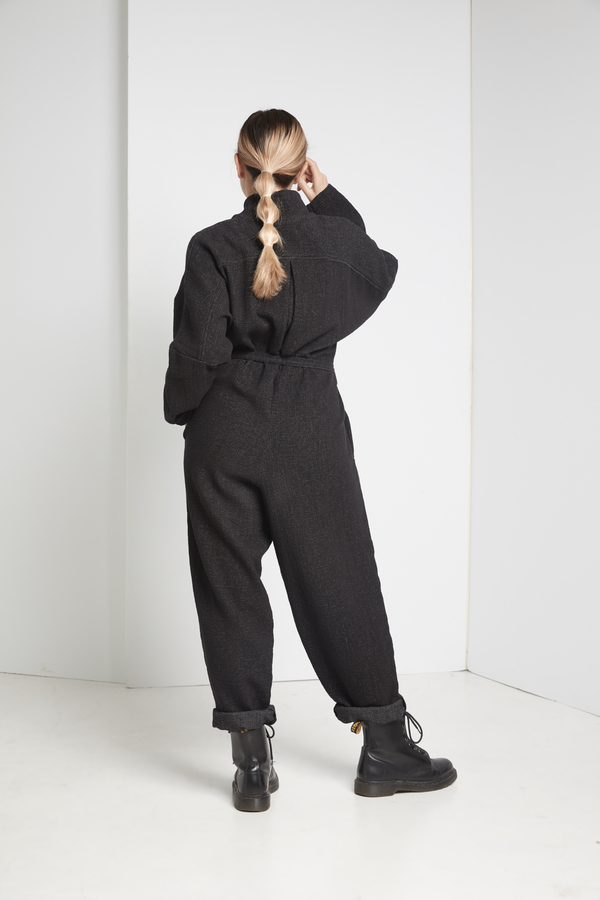 Black Crane High Neck Jumpsuits Black Crane High Neck Jumpsuits