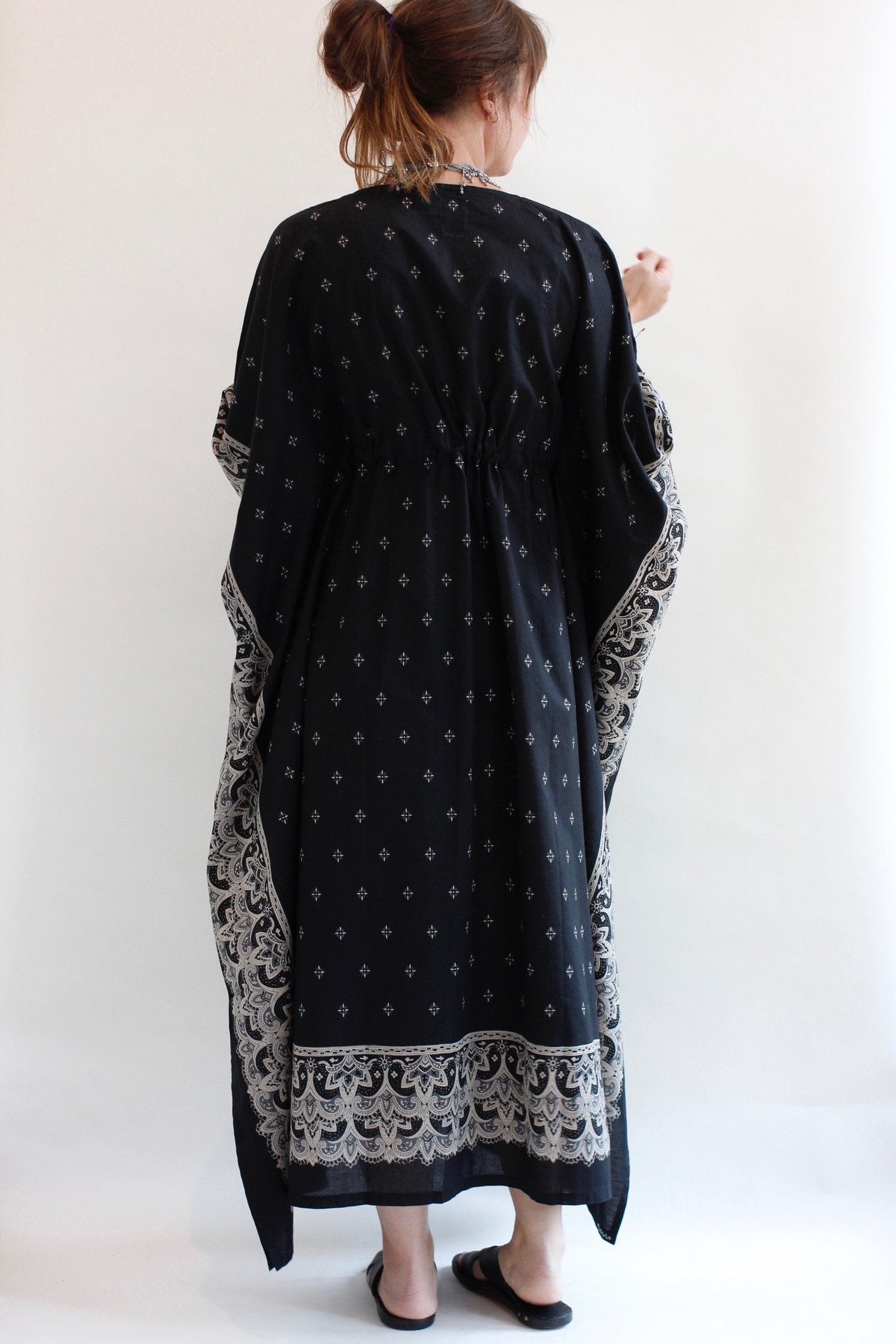 Visvim Bandana Kaftan Dress - black | Garmentory