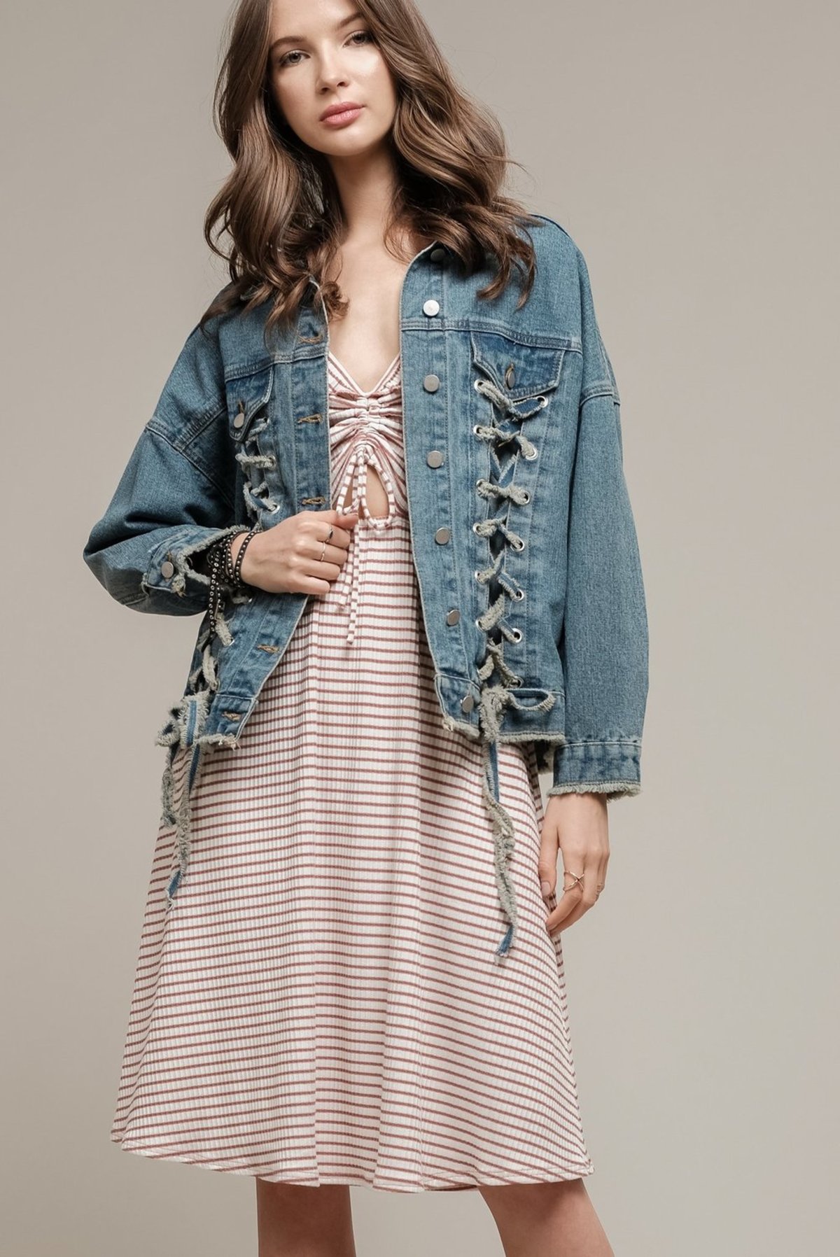 Moon River Zoe Jacket - BLUE - Image 1 of 4