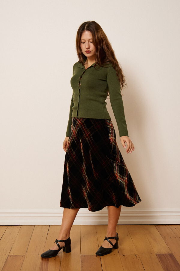 Penny Sage Rita Skirt (Tartan)