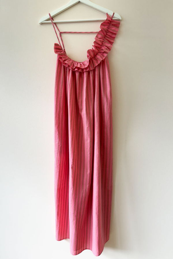 Two Ruffle Stripe Dress