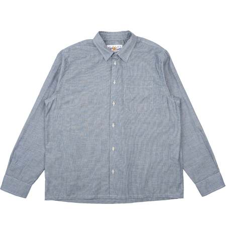 Camisas Manolo Buenas Noches Shirt - Grey Blue/White Stripes