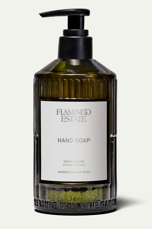 Flamingo Estate Jasmine Damask Rose Glass Hand Soap