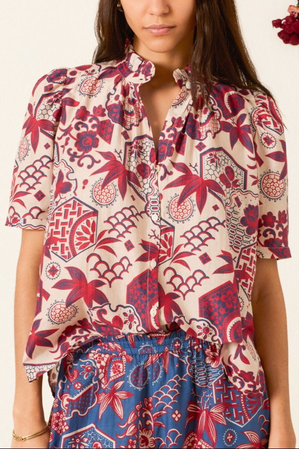 Alix Of Bohemia Winnie Crimson Hive Shirt - Off White