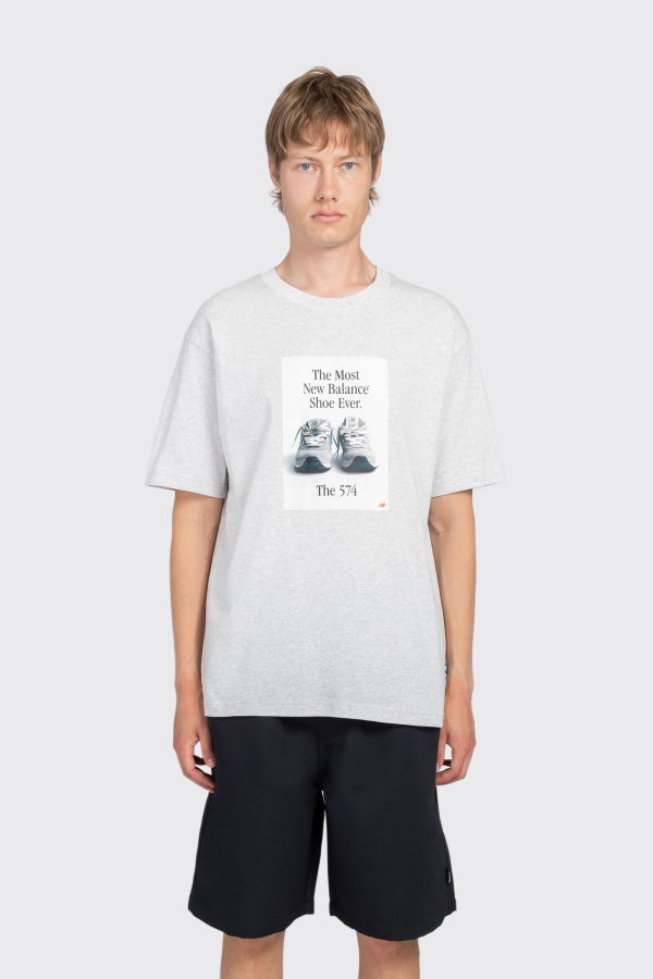 New Balance 574 Ad T-Shirt - Gray