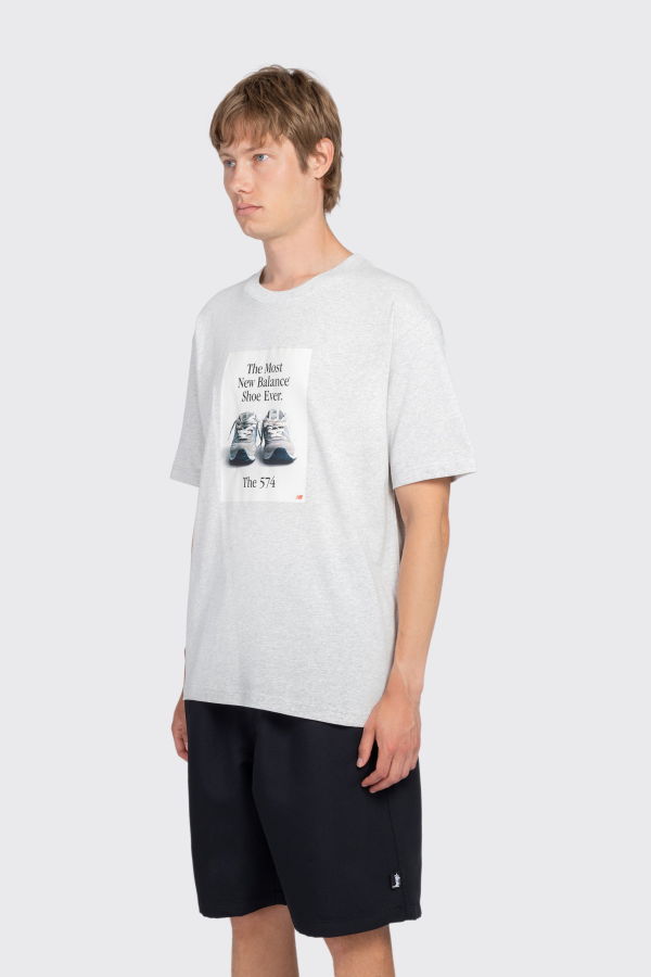New Balance 574 Ad T-Shirt - Gray