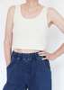 First Rite Crop Pointelle Scoop Tank - Thumbnail 3