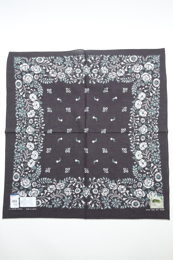 Kapital Fastcolor Selvedge Bandanna (Churchill Garden) 30x30