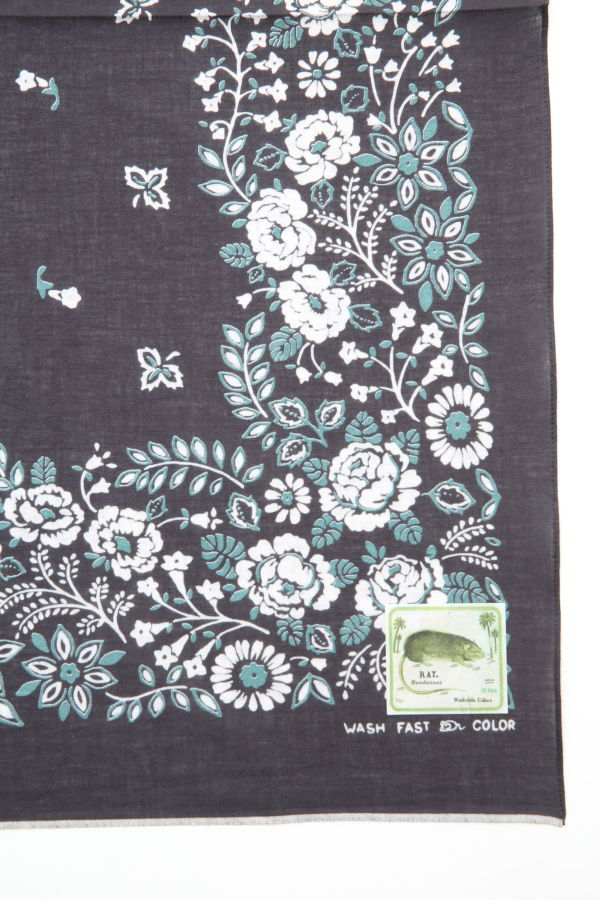 Kapital Fastcolor Selvedge Bandanna (Churchill Garden) 30x30