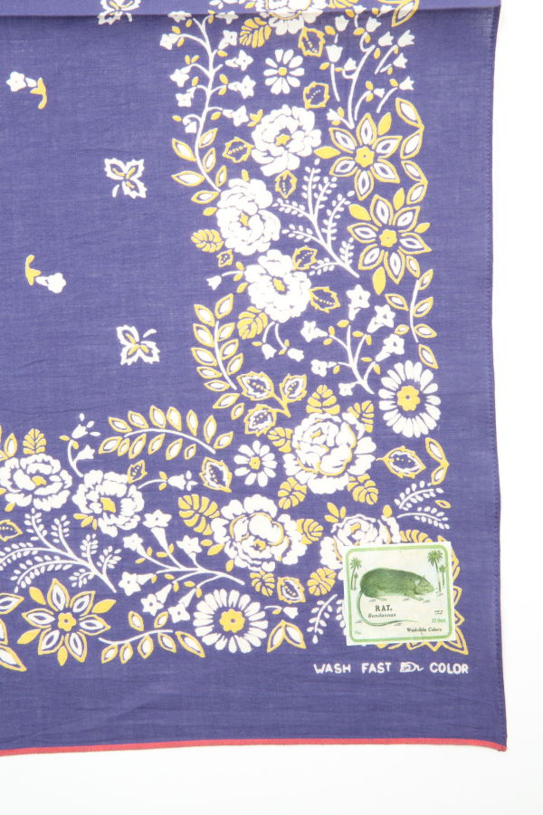 Kapital Fastcolor Selvedge Bandanna (Churchill Garden) 30x30
