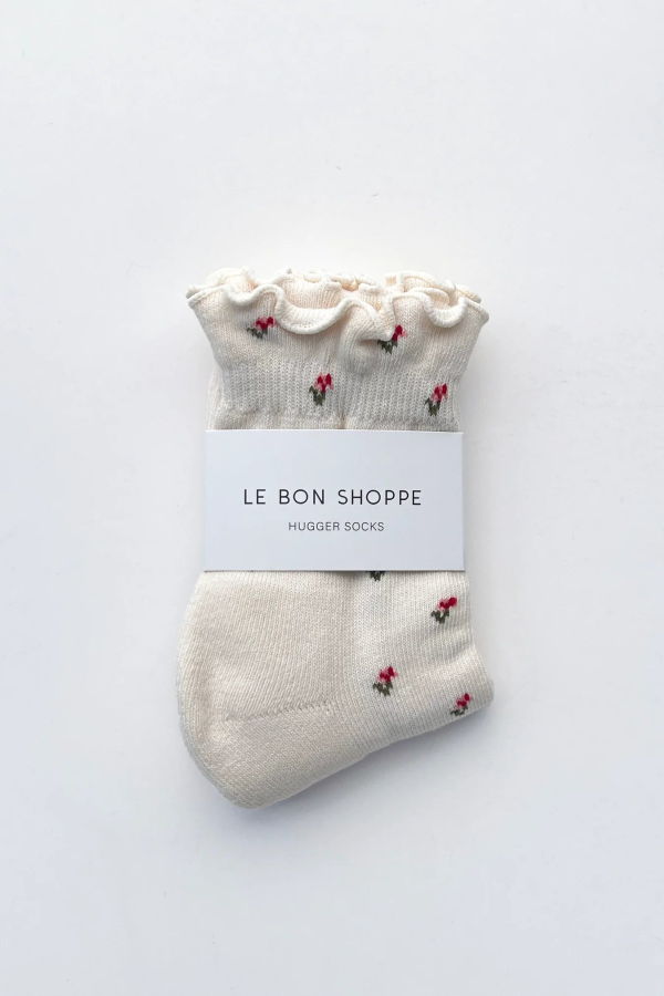 Le Bon Shoppe Ruffled Hugger Crew Sock