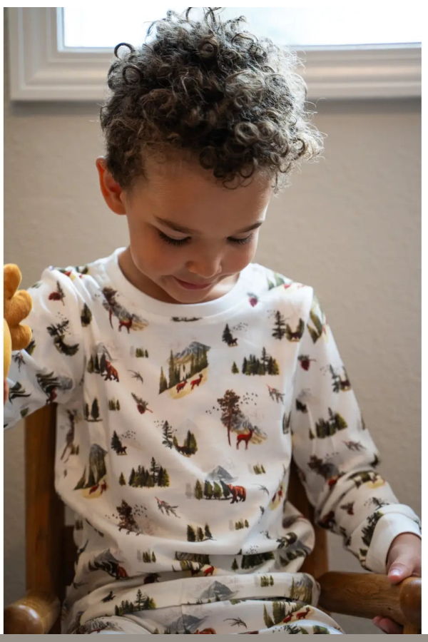 KIDS Mady & Max Bamboo Cotton Blend Two Piece Pajamas