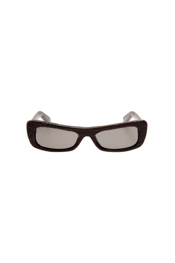 Linda Farrow x Jacquemus Capri Roc-Effect Sunglasses - Brown/Gold