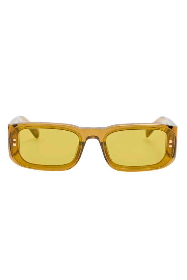 Linda Farrow x Jacquemus Pisco Sunglasses - Brown / Light Gold / Ochre