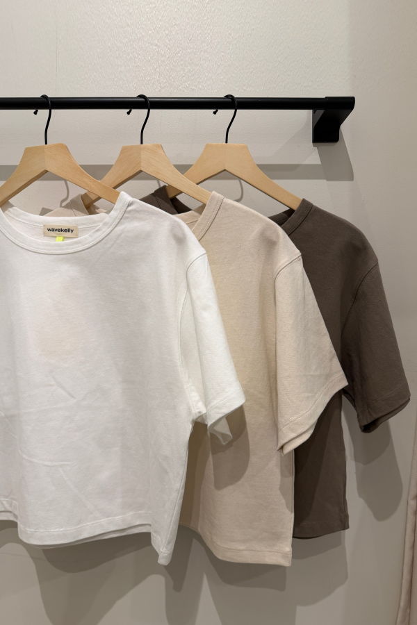 WAVEKELLY Short Sleeve Cotton Linen Tee