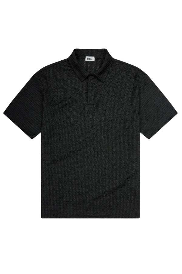 KROST Eco Rib Knit Polo - Black