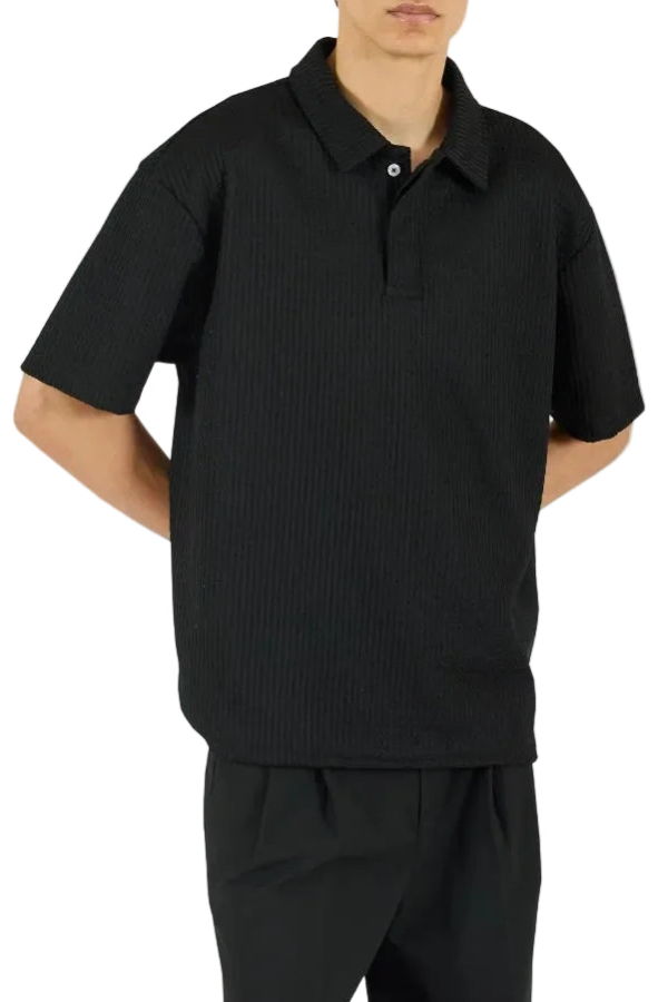 KROST Eco Rib Knit Polo - Black