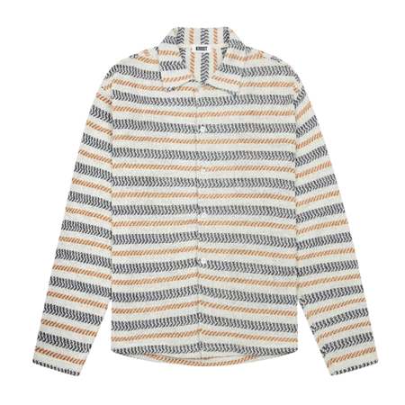 Stussy SWIRL STRIPE POLO - OLIVE/TAN | Garmentory