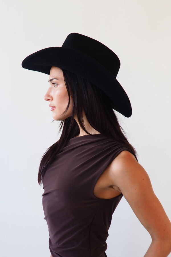 Clyde Cowboy Hat - Black Wool