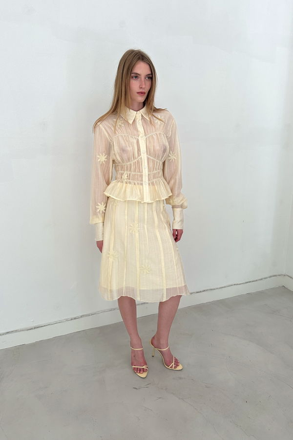 SAEMDI Kaia Skirt - Butter Yellow