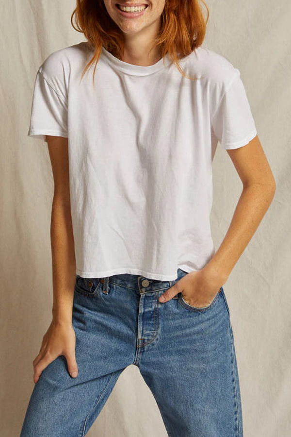PERFECTWHITETEE Harley White Crew Tee