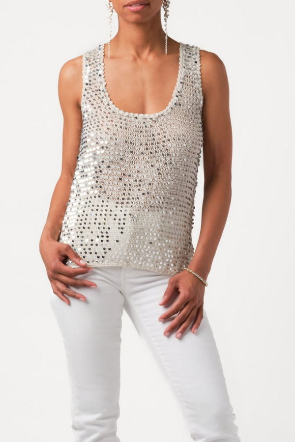 Calypso St. Barth Lucia Top - White Silver