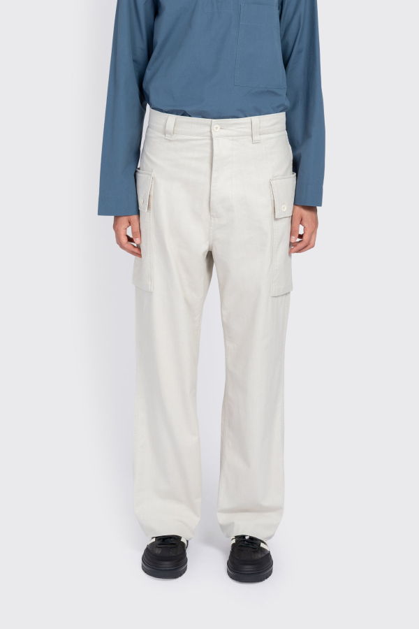 Margaret Howell MHL Cargo Pocket Trousers - Chalk