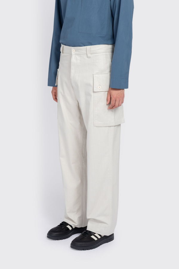 Margaret Howell MHL Cargo Pocket Trousers - Chalk