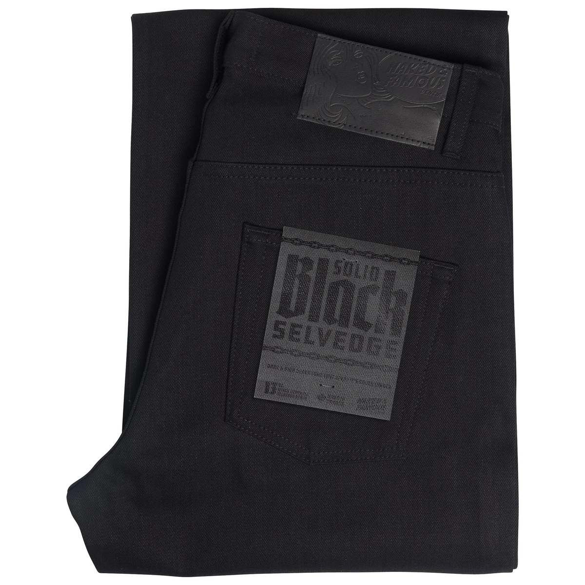 Naked & Famous Strong Guy Solid Black Selvedge Jeans - Image 1 of 9
