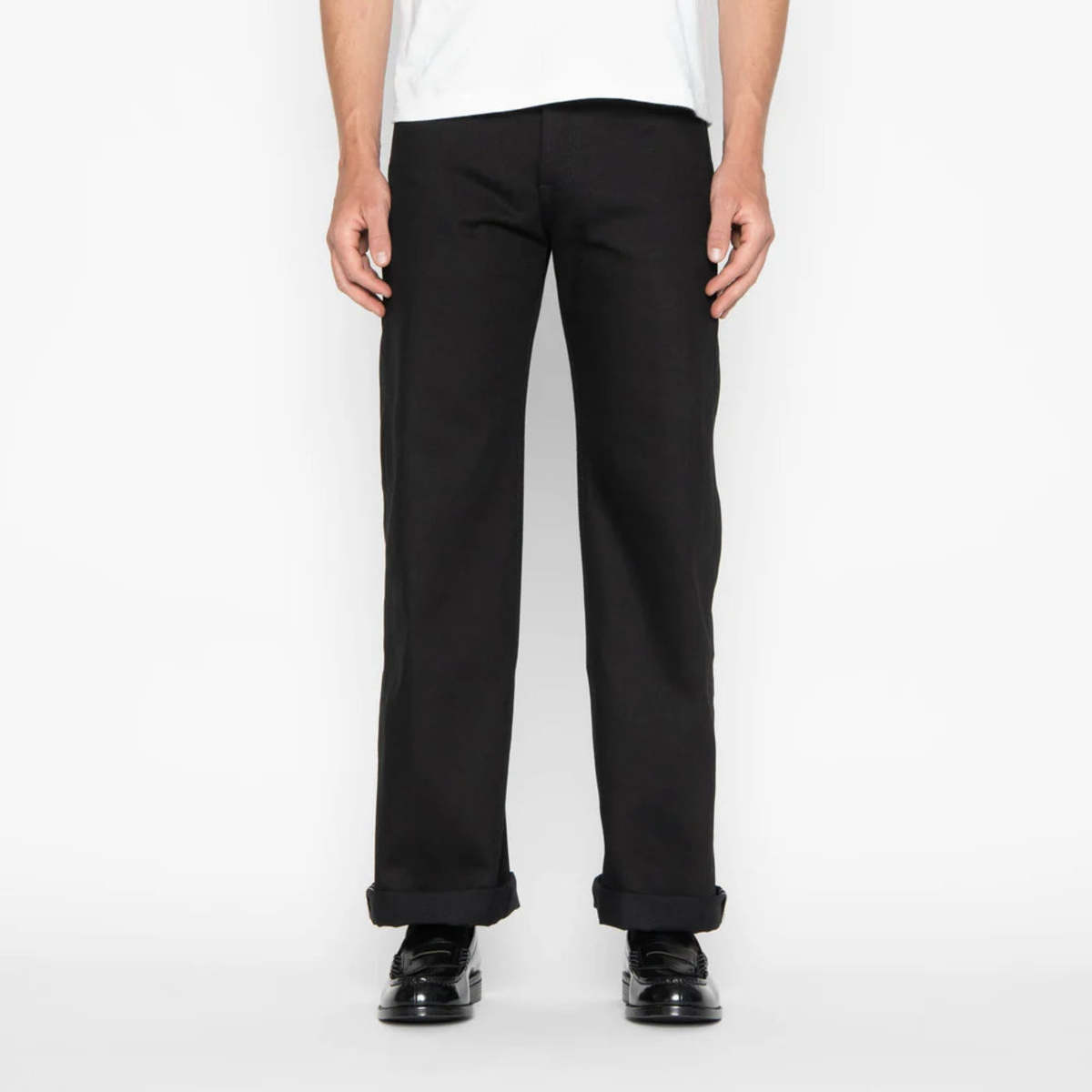 Naked & Famous Strong Guy Solid Black Selvedge Jeans - Image 2 of 9