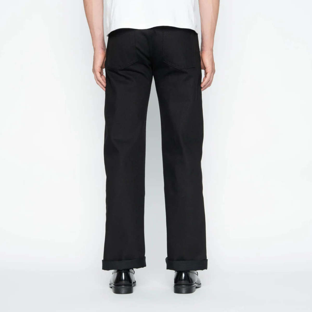 Naked & Famous Strong Guy Solid Black Selvedge Jeans - Image 4 of 9