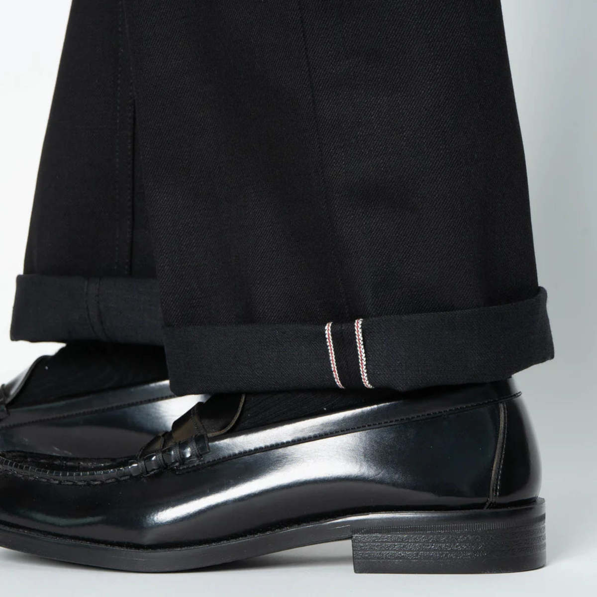 Naked & Famous Strong Guy Solid Black Selvedge Jeans - Image 7 of 9
