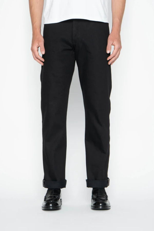 Naked & Famous True Guy Solid Black Selvedge Jeans