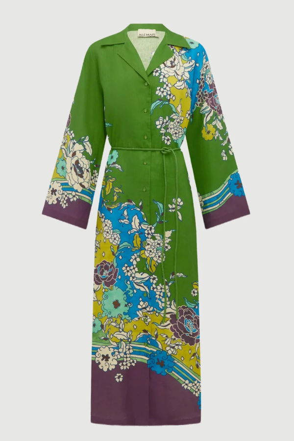 ALÉMAIS Nanci Shirtdress - Green