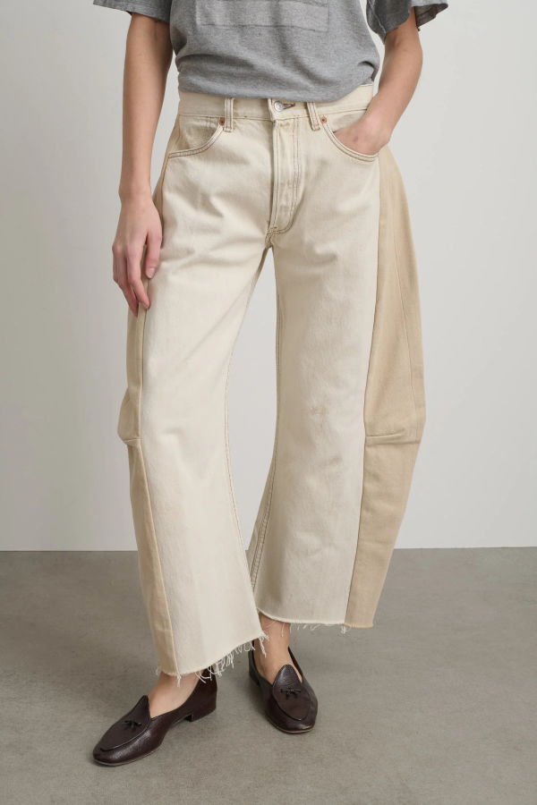 B Sides Vintage Ecru Lasso Barrel Jeans