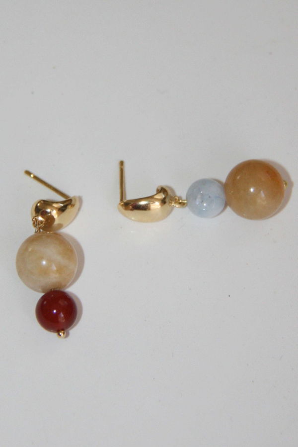 By Orly Stevie Mismatch Gemstone Dangle Earrings