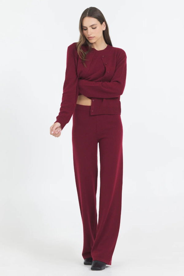 ONE GREY DAY Forbes Cashmere Pant - Currant