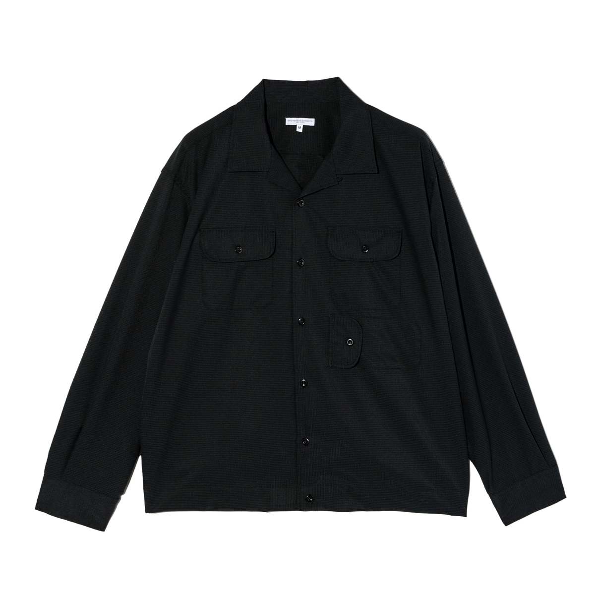 Engineered Garments Bowling Shirt - Black Polyester Mesh - Image 1 of 4