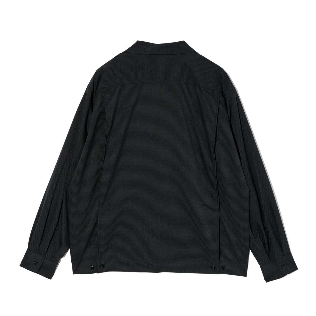 Engineered Garments Bowling Shirt - Black Polyester Mesh - Image 2 of 4