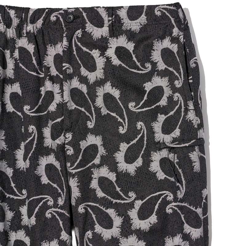 Engineered Garments Drawstring Pant - Black/Grey CP Paisley Jacquard