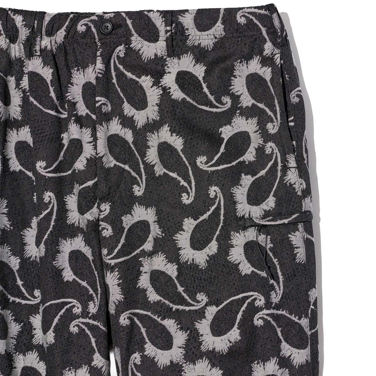Engineered Garments Drawstring Pant - Black/Grey CP Paisley Jacquard - Image 3 of 4